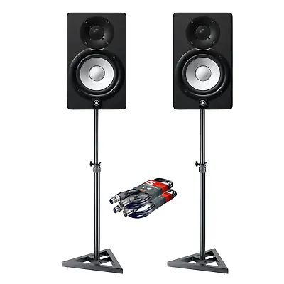 2x Yamaha HS5 Studio Monitor Speakers W/ Stands & Cables - Production & DJ (Pair • £449