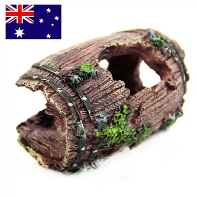 Fish Tank Aquarium Barrel Resin Ornament Cave Furnishing Landscaping Decoration • $10.73