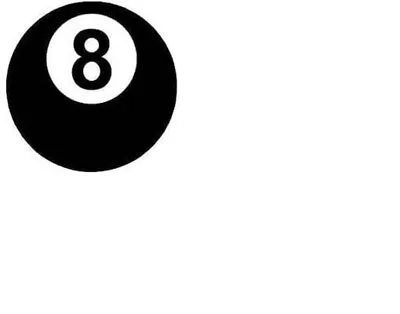 New 8 Eight Ball Vinyl Decal For Cars Crafts Walls Tumblers Cups Pool Billiards  • $3