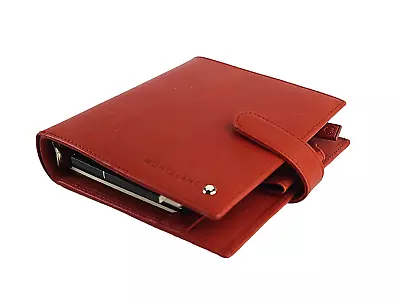 Montblanc Meisterstuck Red Leather Medium Agenda Planer Organizer 101760 Germany • $145