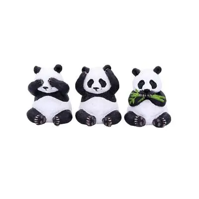 Nemesis Now Ornaments Three Wise Pandas Hand-Painted Hear No Speak No See No • £20.99