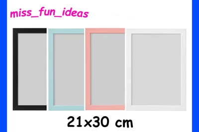 $11.70 • Buy IKEA FISKBO Black White Blue Pink Picture Photo Frame 21x30cm Art Poster Print