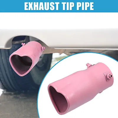 Car Exhaust Tip Heart Shape Tail Pipe 2.48'' OD 5.43'' Length Straight Pink • $26.31
