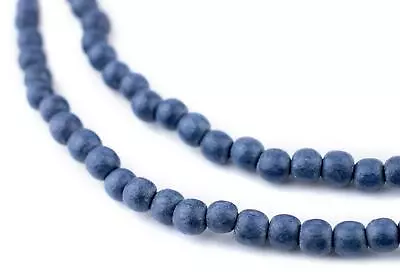 Cobalt Blue Round Natural Wood Beads 6mm 16 Inch Strand • $1.99