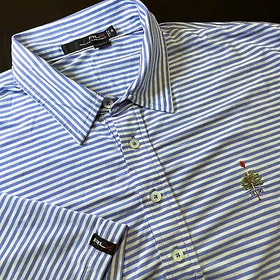 MERION GOLF CLUB - Mens Polo Shirt (XL) RLX Ralph Lauren (EUC) Blue/White • $49.99