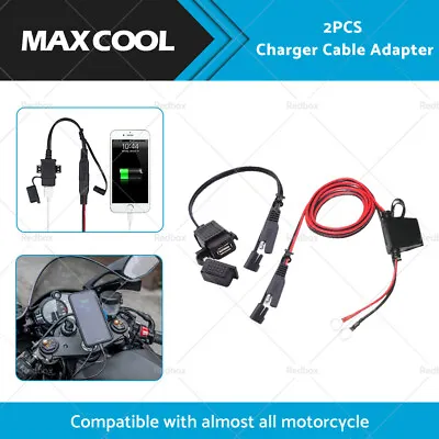 2PCS SAE To USB Charger Cable Adapter Waterproof Motorcycle Bike For GPS Phone • $17.10