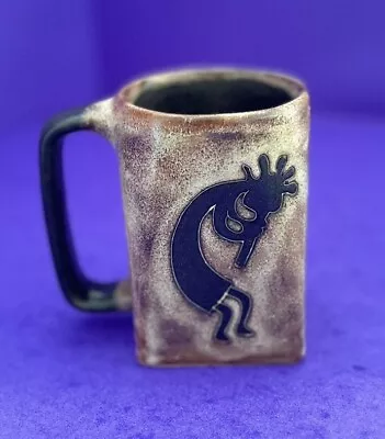 Vintage Mara Mexico Heavy Brown Stoneware Mug Kokopelli Tribal Cactus SALE! • $18