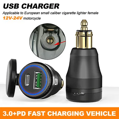 $22.99 • Buy For BMW Motorcycle 12V/24V USB Type C Fast Charger Power Adapter DIN Plug Socket