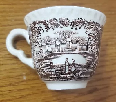 Vintage Mason's Vista Brown Transferware Ironstone Demitasse Cup • $5