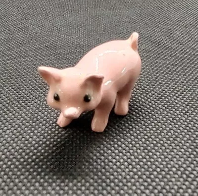 Vintage Hagen Reneker Miniature Pink Bone China Pig Piglet • $15.97