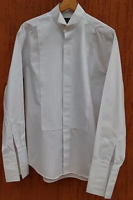 MARKS & SPENSER EveningWear - GENTS WHITE SHIRT W/WING COLLAR Size 15 • £15