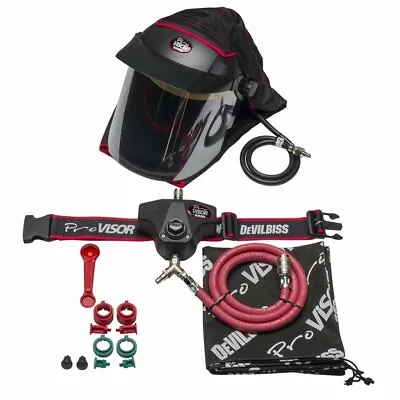 Devilbiss Air Fed Mask Pro Visor Respiratory PROV-650 + 10m Hose + Pro Air 2 • $2079.99