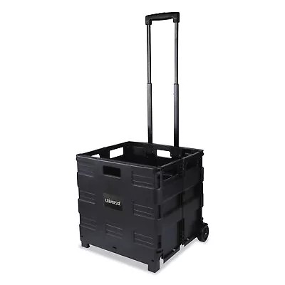 UNIVERSAL Collapsible Mobile Storage Crate 18 1/4 X 15 X 18 1/4 To 39 3/8 Black • $23.58