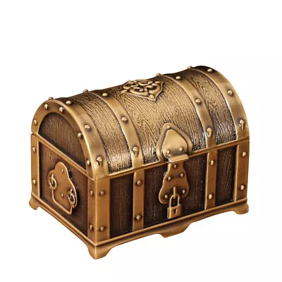 Decorative Vintage Metal Jewelry Chest Keepsake Trinket Box  • $29.11