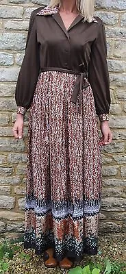 Vintage 1960s Horrockses Fashions Retro Cottage Garden Floral Maxi Dress 10 S M • £45