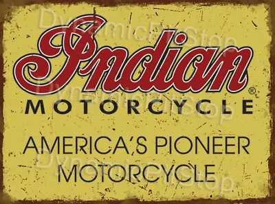 Indian Motorcycle Rustic Tin Metal Sign Australian Made • $39.95