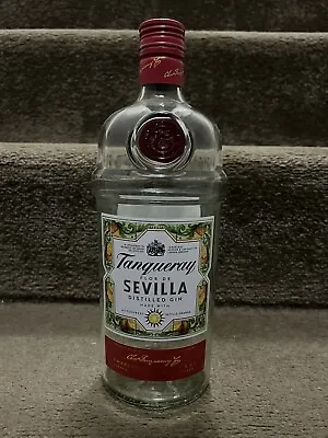 Tanqueray Flor De Sevilla Gin - Empty Glass Bottle - 1 Litre / 1000ml - Upcycle • £1.99