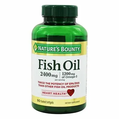 $17 • Buy Nature's Bounty Fish Oil 2400 Mg Softgels, 90 Count EXP 12/2023