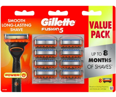 $24.95 • Buy Gillette Fusion 5 Power Razor Blades 8 Pack  Made In Germany New & Sealed
