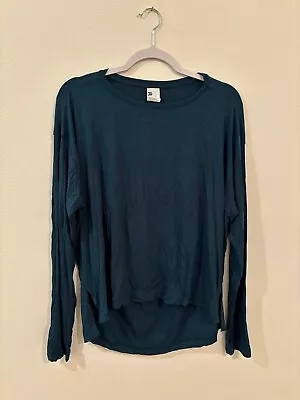 All In Motion Women’s Scooped Drapey Long Sleeve Navy Teal Size Small  NWT • $10