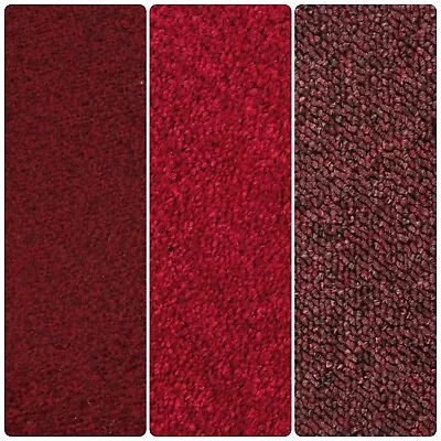 Berber & Saxony Durable Stain Resistant Red Carpet 4m Wide Roll End • £1.99