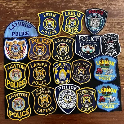 Vintage Obsolete State Of Michigan Police Patches Mixed  Lot Of 19 Item 238 • $11.49