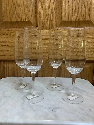 $60 • Buy Set Of 4 Dansk Elise Champagne Crystal Glasses Style 98448 GB