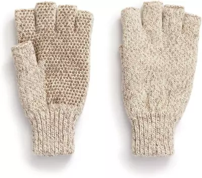 Men’S Ragg Wool Full Finger Gloves – Oatmeal Insulated For Cold Outdoor Weathe • $38.65