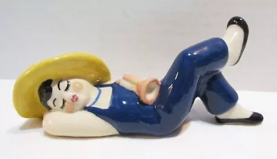 CERAMIC ARTS STUDIO LITTLE BOY BLUE NURSERY RHYME FIGURINE VINTAGE C. 1950's • $12.99