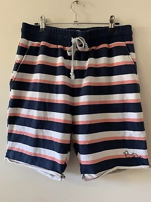 PETER ALEXANDER Mens Lounge Stripe Shorts Purple Pink Sz M Vgc • $25