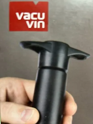 Vacu Vin Wine Saver Vacuum Pump With 4 Vacuum Wine Stopper Durable Black • £10