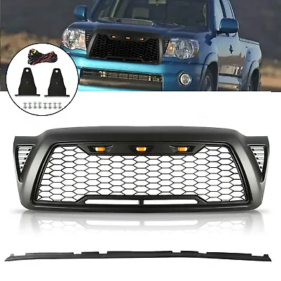 $82.05 • Buy For 2005-2011 Toyota Tacoma Front Grille Bumper Hood Mesh Grill With LED Lights