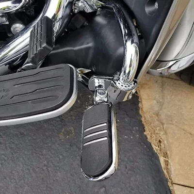 2x Chrome Footpegs Motorcycle Foot Pegs Footrest Fits For Harley Touring Victory • $39.79