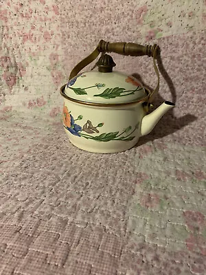 Villeroy & Boch Tea Kettle Teapot W/ Wooden Handle - Vintage 1981 • $42