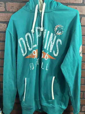 Miami Dolphins Full Zip Hoodie Size XXL Vintage • $39.99