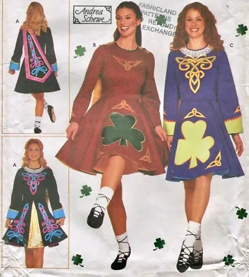 Simplicity 9654 Rare Sewing Pattern Irish Celtic Dance Riverdance Women 6-12 • $44.15