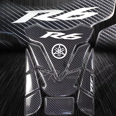 Real Carbon Fiber 3D 11PC Customize Fuel/Gas Tank Pad Decal/Sticker For YZF-R6 • $27.88