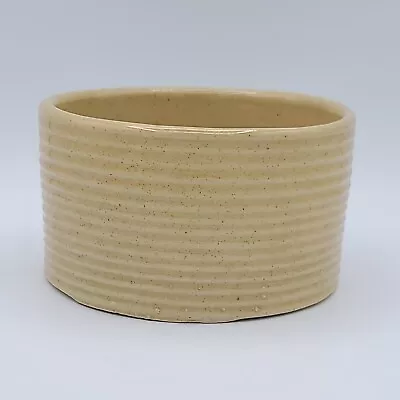 Beige Zanesville Stoneware Pottery Stoneage Modern Homespun Planter Pot 4104 • $22.95