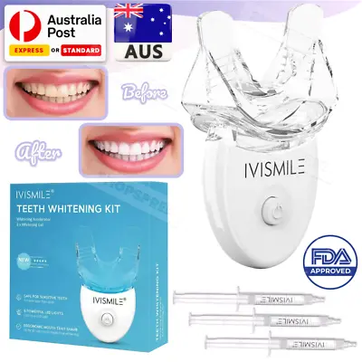 Led Power Teeth Whitening Dental Kit Strengthening White Smile Ivismile System • $28.99