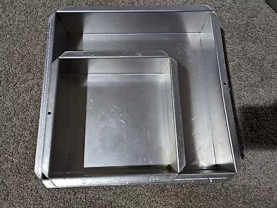 2  Vintage Magic Line Aluminum Square Cake Pan Set - 3  Tall 6 X6  10 X10'' • $25.50