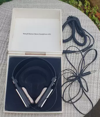 £195 • Buy Bang And Olufsen Headphones U70 Stereo + BOX B&O + Cable U 70 70-80s WORKING