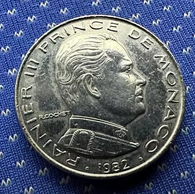 1982 Monaco 1/2 Franc Coin BU UNC   ( Mintage 457K )    #M605 • $13.81