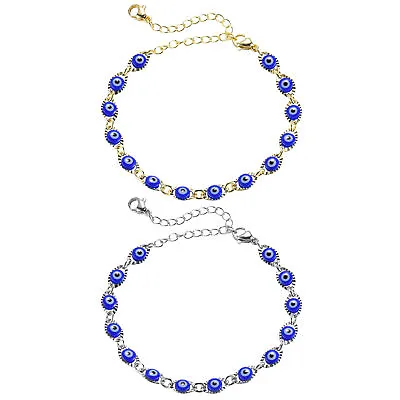 $12.08 • Buy Stainless Steel Bangle Bracelet Evil Eye Charm Good Luck Women Jewelry Gift