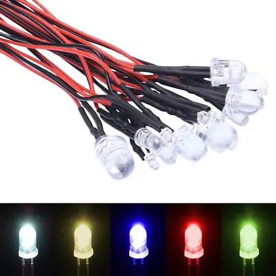 £1.99 • Buy Constant Or Flashing 1.8mm 3mm 5mm 8mm 10mm Pre Wired Bright LED Prewired 12V 