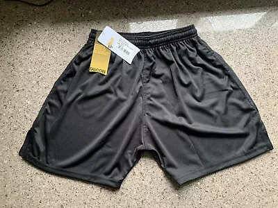 Bnwt Falcon Black Shorts Waist 26 - 28 Inch Unisex Free P&p • £3.33