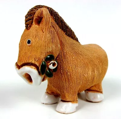 Artesania Rinconada Donkey Mule With Flower Figurine Hand Made Sculpture Retired • $17.95