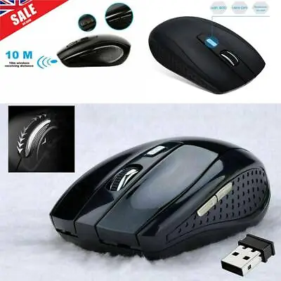 £5.63 • Buy 2.4GHz Wireless Cordless Mouse Mice Optical Scroll For PC Laptop Computer ^)