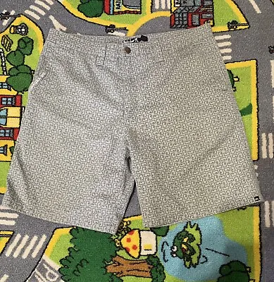 Vintage Quiksilver Shorts / Grey/ All Over Print / 34 / Y2K/EUC • $33