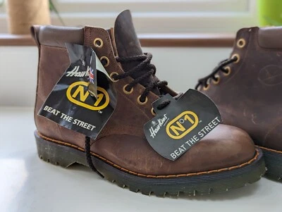 £69.99 • Buy Hawkins No 1 Boots (dr Martens)  Vintage England UK 9