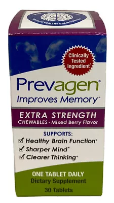 Prevagen Extra Strength 20mg Chewables Mixed Berry 30 Tablets • $26.88